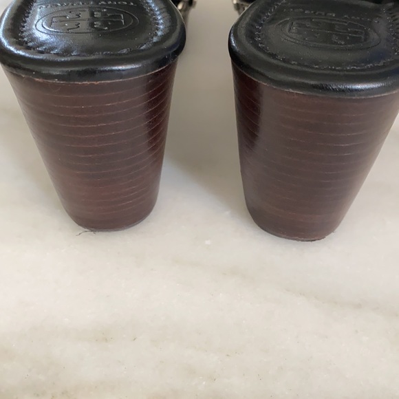 Tory Burch Black Parent Leather Patti wedges. 7.5 - Picture 7 of 10